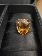 Beautiful Citrine ring, featuring a warm, golden-yellow stone.
