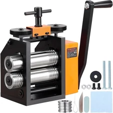 Jewelry Rolling Mill 76mm 3" Combination w/ 1:2 Gear for Sheet Wire & Pattern