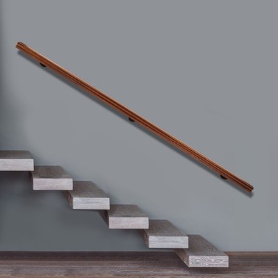 7FT Non-Slip Staircase Handrail Wooden Safety Guardrail For Corridor Garden Deck