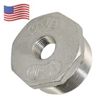 2" male to 1/2" NPT female HEX Reducer bushing pipe adapter Stainless Steel