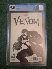 VENOM #1 CGC 9.0 Mcfarlane Sketch B&W Variant 2017 HTF White Pages Marvel