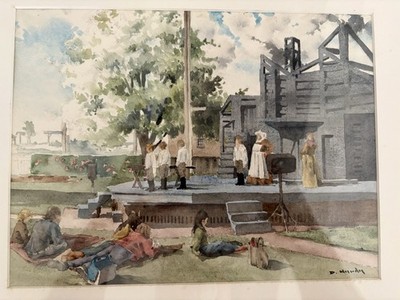 Dewitt Hardy Original Watercolor Signed 