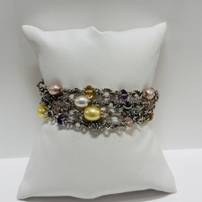 Michael Dawkins Sterling Silver Pearl & Gemst...