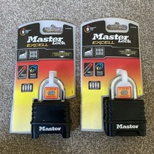 2 x Master Lock EXCELL Combination Padlocks - M178DEURD (56/28/9mm)