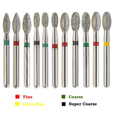 Multi-use Football Diamond Burs 368 379 FG Friction Grip Super Coarse Fine Grit