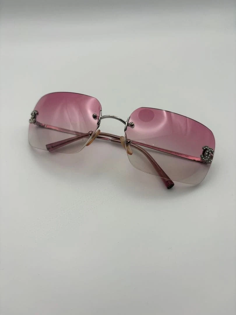 CHANEL Rimless Silver Sunglasses for Women for sale | eBay