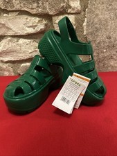 NEW Crocs Stomp Fisherman Sandal High Shine 210057-3WH Green Sz M4/W6