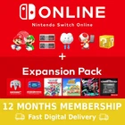 Nintendo Switch Online Expansion Pack - 12 Months Membership