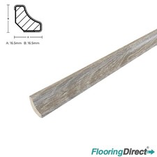White Individual Laminate Floor Scotia Beading 2.4m Metre Length in 30 Colour