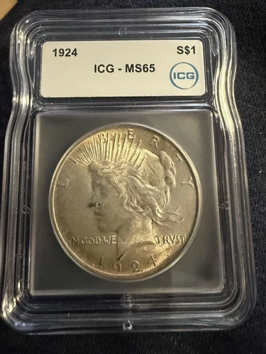 1924 Peace Silver Dollar MS65 ICG