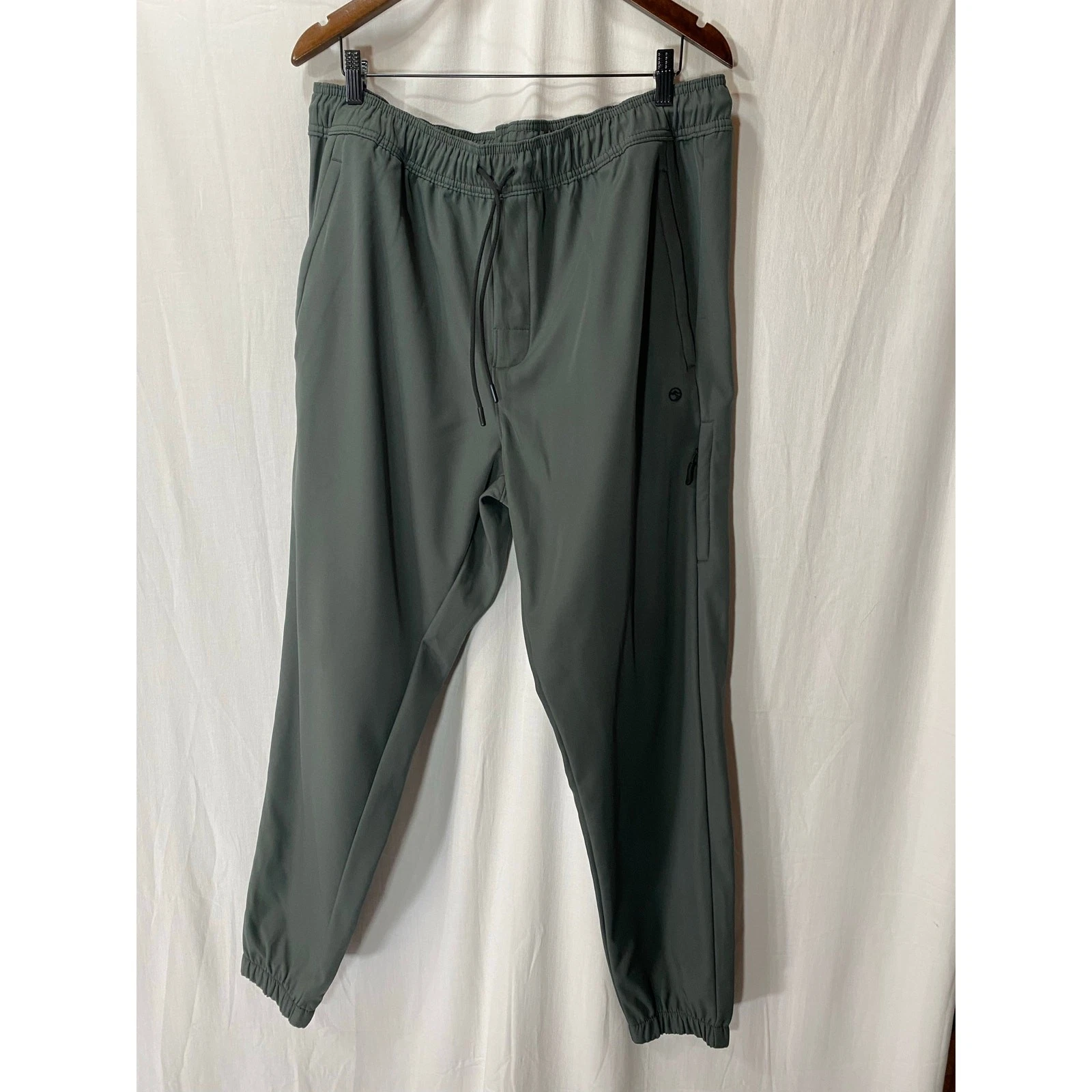 Point Summit Jogger Pant Men XL Green Softshell Wicking Flex Water Resistant