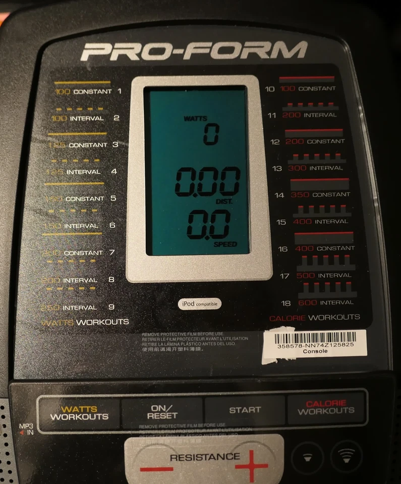 Proform Residential Recumbent Bike Replacement Display Console 358578 EBS029914 - Image 2 of 4