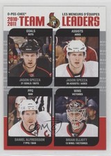 2011 O-Pee-Chee Team Leaders Ottawa Senators Jason Spezza Daniel Alfredsson 0m8e
