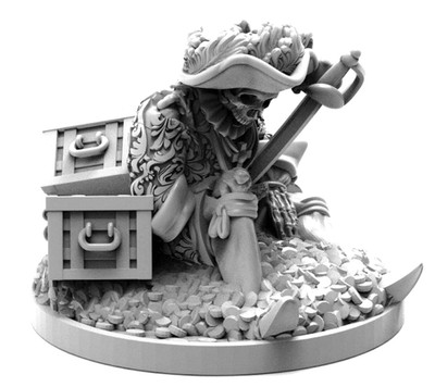 Blood & Plunder (Accessory) Cursed Treasure Marker Resin (New, Unpainted)