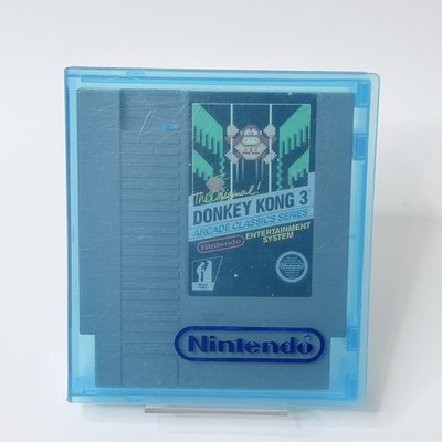 Donkey Kong 3 Nintendo NES Authentic Original Cartridge 5 Screw Tested Blue Case