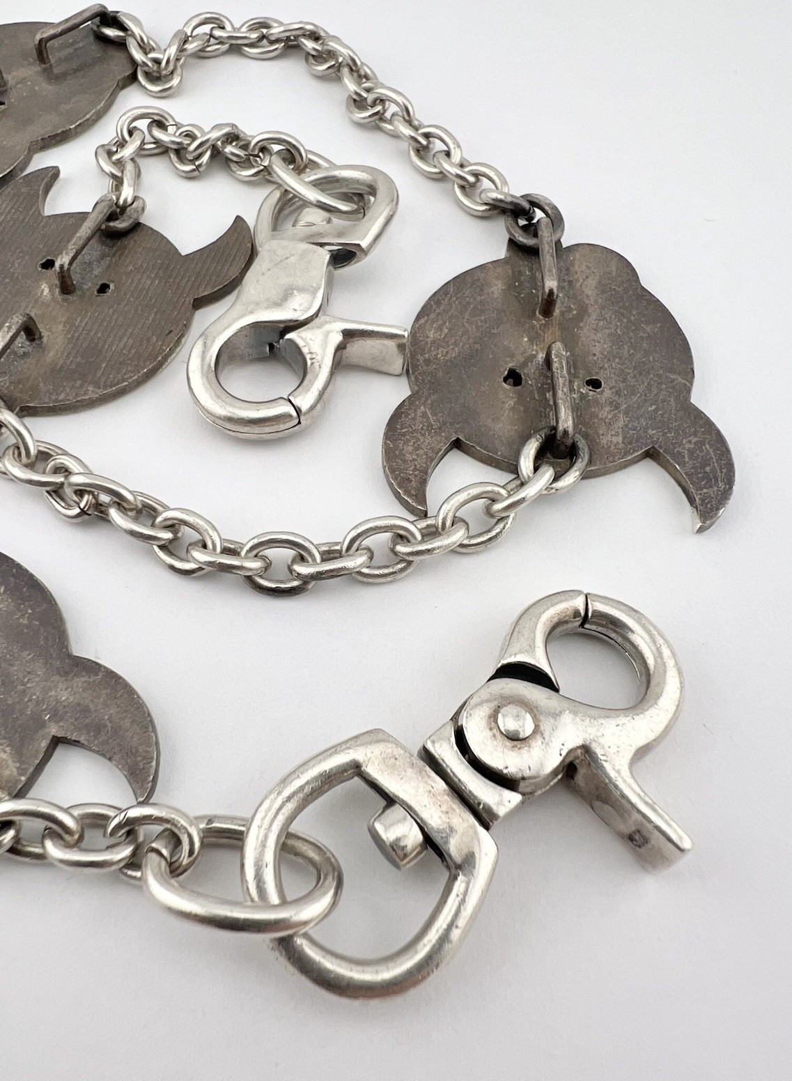 CUSTOM Vtg 171g Solid Sterling Silver Devil Demon… - image 6