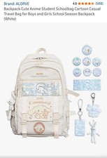 Cinnamoroll School Backpack For Kids With Accessories, Full-Size
