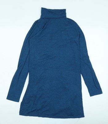 Basic Rollkragen Damen UK Größe M Cupio Blau