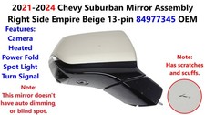 2021-2024 Chevy Suburban Mirror Assembly Right Side Empire Beige 13-pin 84977345 2021-2024 Chevy Suburban Mirror Assembly Right Side Empire Beige 13-pin 84977345