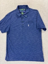 William Murray Cotton Blend Short Sleeve Golf Polo Shirt (Men's Medium) Blue