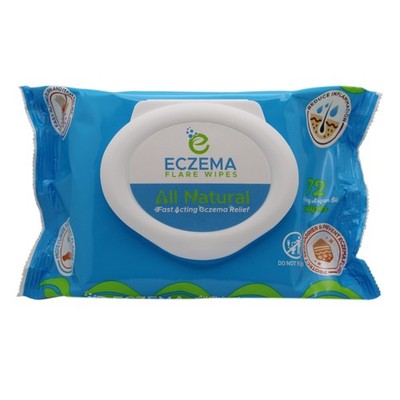 Eczema Flare Wipes  - All-Natural Fast Acting Eczema Relief, 72 ct.