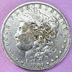 1884 Morgan US 90% Silver Dollar - Circulated Ungraded