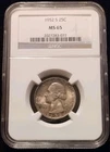 1952 S Washington Silver Quarter NGC MS65 Nice Toning
