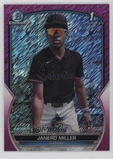 2023 Bowman Chrome Prospects Fuchsia Shimmer Refractor 37/199 Janero Miller 1g5d
