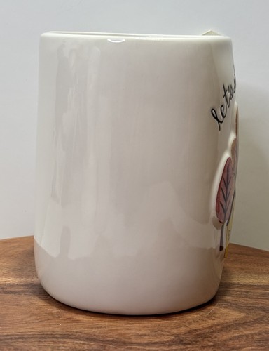 Rae Dunn Magenta Let's Stay Home Fall Autumn Ceramic Coffee Tea Mug - Picture 6 of 8