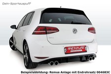 Remus Duplex Sportauspuffanlage ab Kat VW Golf 7 GTI je 2x84mm Street Race rund