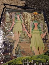 Wings With Dress Green Short Dress No Hair Wig