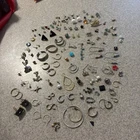 Costume Jewelry Lot Vintage Earrings Cuff links Pendants Some Have No Matches