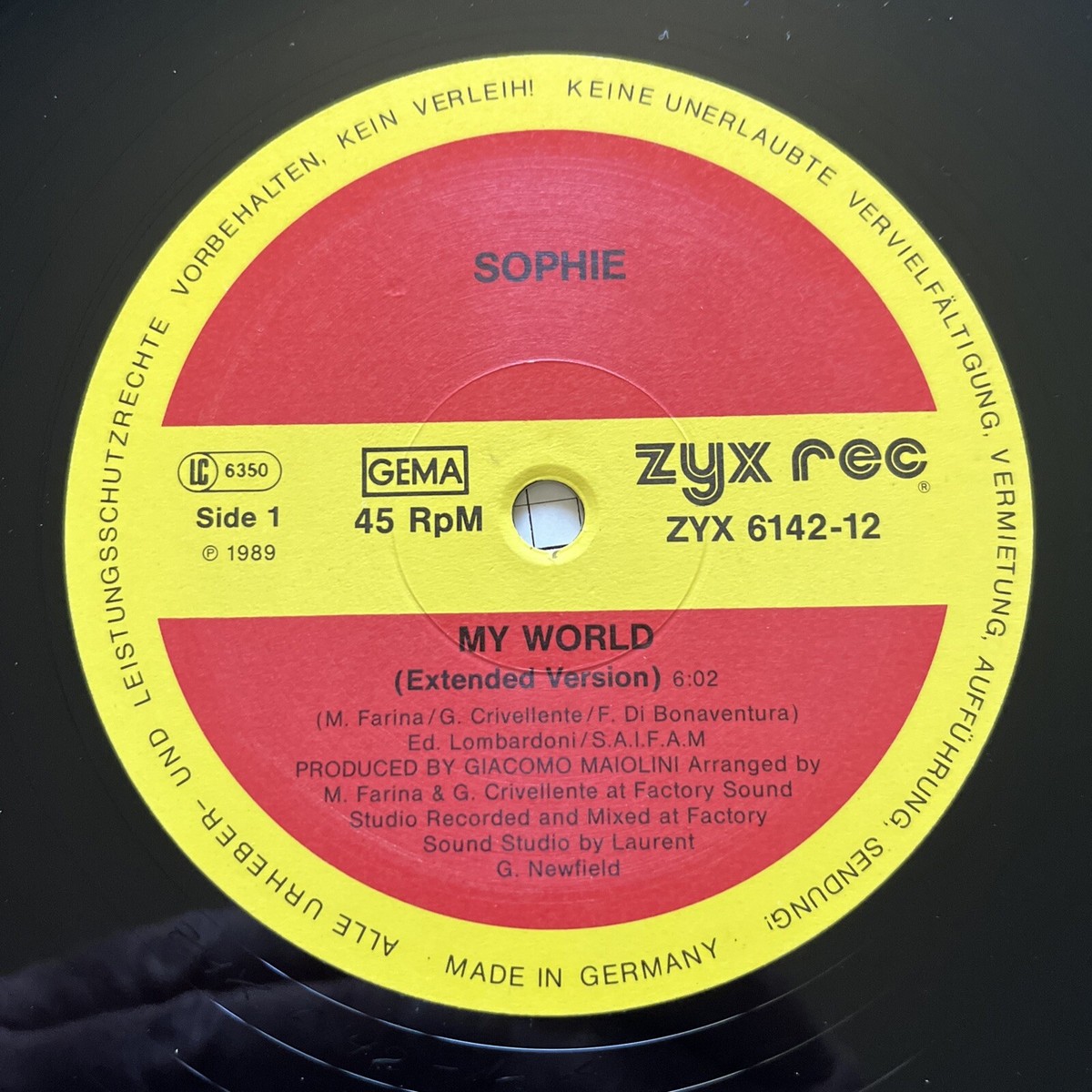 SOPHIE - My World OG 1989 GERMAN press 12
