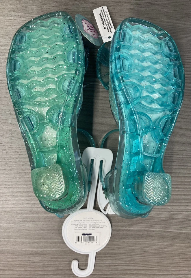 NEW GIRLS THE LITTLE MERMAID ARIEL COSTUME DRESS UP PLAY LOW HEEL SLIPPER SHOES - Image 3 of 4