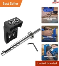 Sturdy Straight Shank Pocket-Hole Plug Cutter Kit - Woodworking Essential