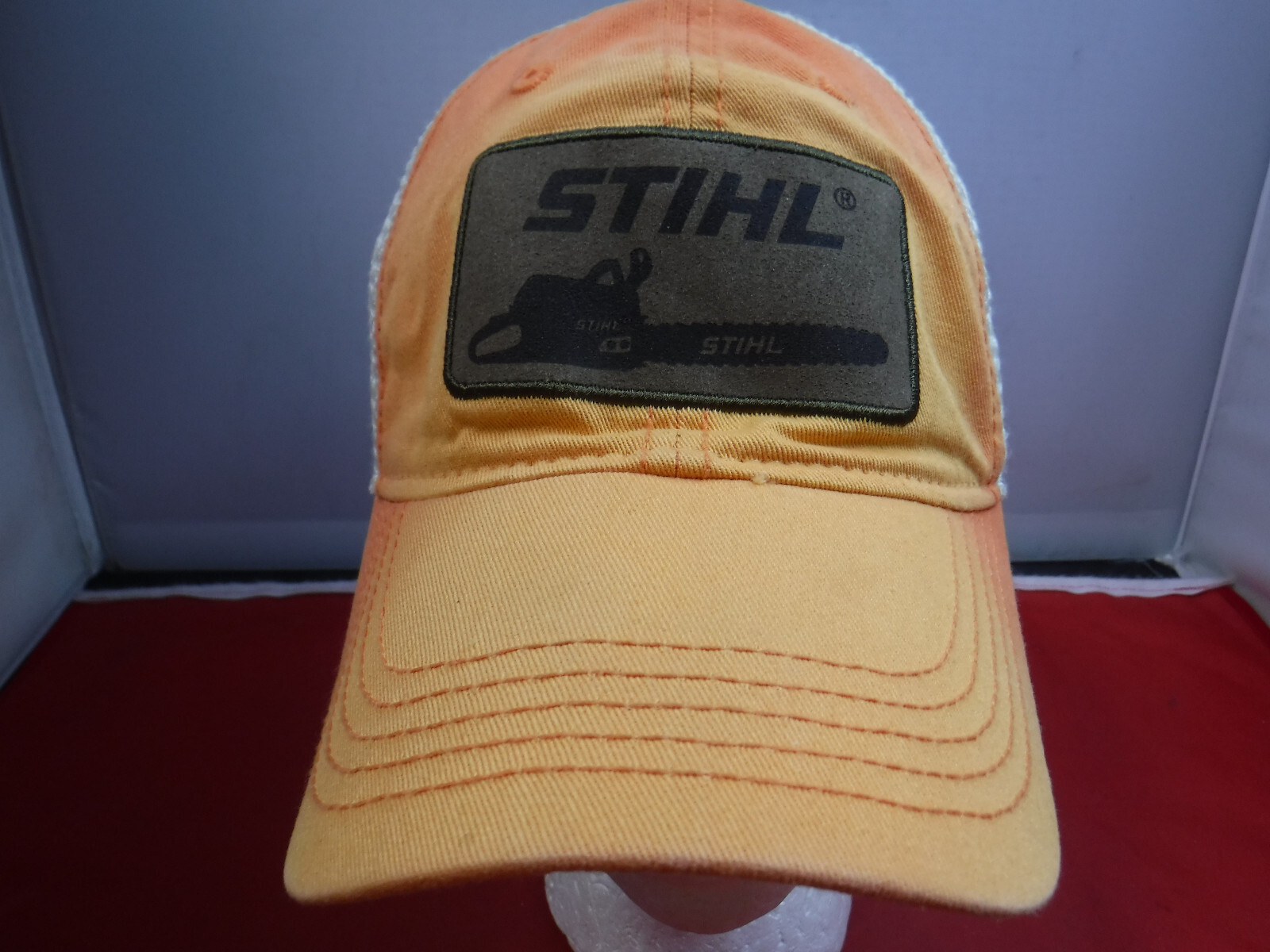 FC8 Orange White Mesh W/ Leather Patch Official S… - image 1