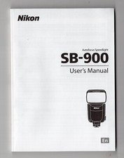 Nikon SB-900 Speedlight Camera Flash Instruction Manual / User Guide In English