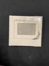 Cloth Cover Beige Family Photo Album 9 in X 8.5 in Album Hold 188 4x6 Photos