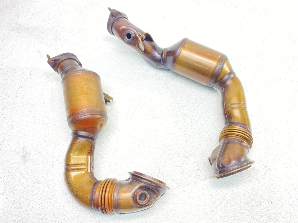 07-10 BMW 135 335 N54 Colector de escape del motor Tubo descendente Gatos Convertidor ¡Juego! OEM✅ Foto 3 de 4