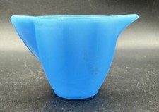 Akro Agate Slag Delphine Blue Teapot Octagonal 2-5/8" Chip Bottom