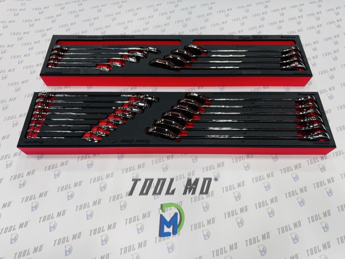 Snap-on Tools NEW 23pc Metric & SAE Reversible Ratcheting Combo