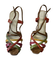 Nine West Women's Jewel Lite Colorful Strappy Stiletto Dress Sandals US 10 M