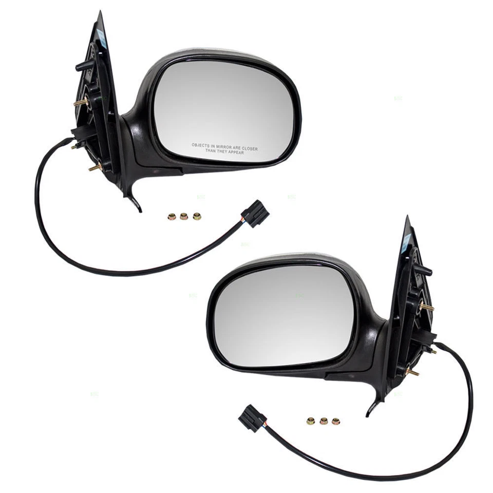 New Chrome Power Mirror Set For 1998-2002 Ford Expedition 2001 F-150 Crew Cab - Image 3 of 4