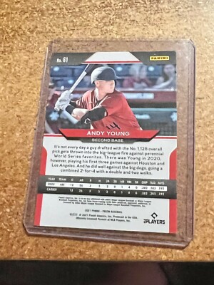 2021 Panini Prizm Baseball # 61 Andy Young RC | eBay
