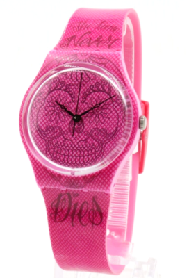 New Swiss Swatch Originals Time Never Dies Pink Silicone  display picture 3