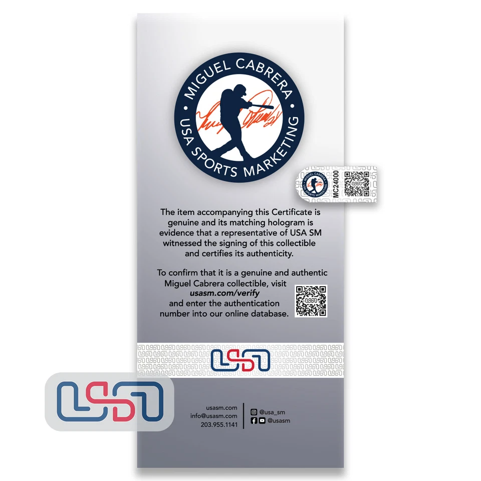 Miguel Cabrera & Adrian Beltre Signed "3000 Hits 500 HRs" 16x20 Photo USA SM JSA - Image 4 of 4