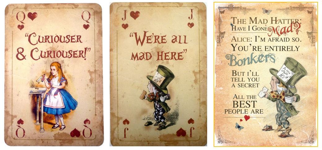 Edible Vintage Playing Cards Alice in Wonderland Icing Decor Plus | eBay