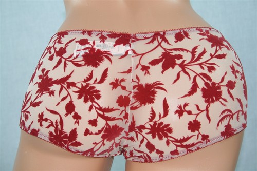 Beige Shortie by Victoria's Secret with Red Velvet Soft Floral Design Size S - Picture 2 of 2