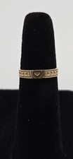 10kt Yellow Gold Adjustable Childs Heart Ring .7 Grams Promise Ring