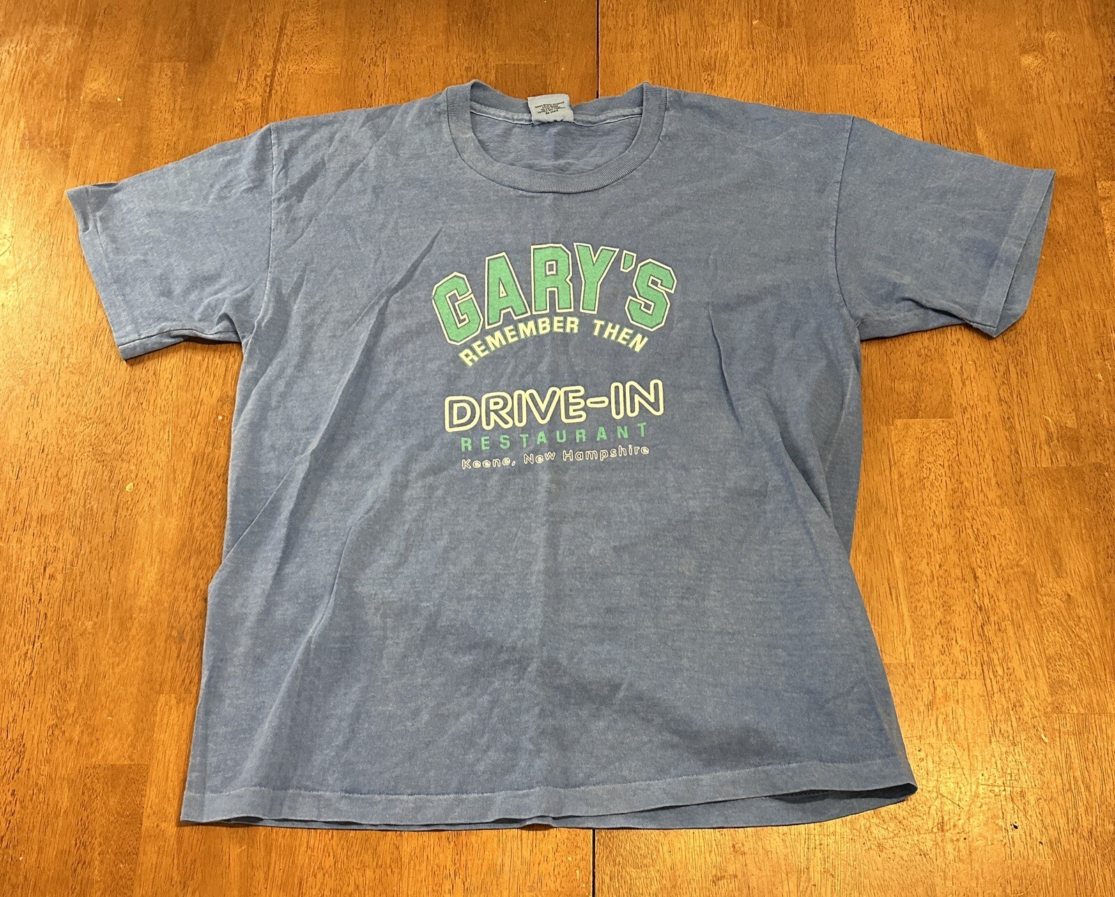 T shirt vintage anni 90 Gary’s Drive In 2 grandi punto singolo Keene New Hampshire
